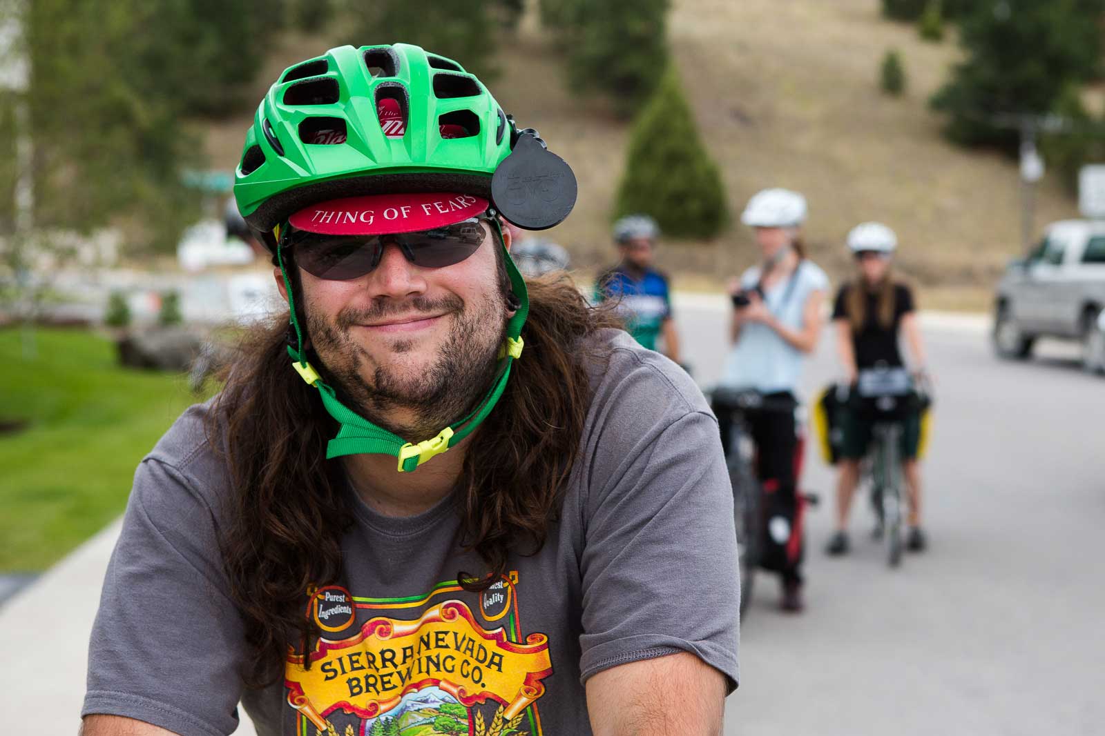 A gentleman poses for a photo on the Bitterroot Trail